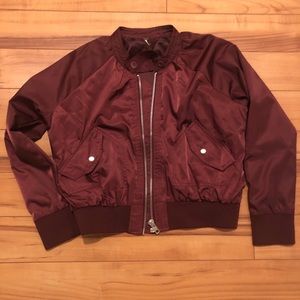 Free people maroon bomber